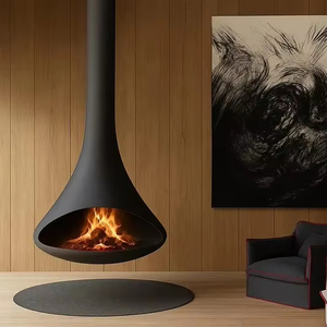 Quemador de leña para calefacción con llama real, decoración del hogar para hotel interior de tamaño personalizado, proveedor de <span class=keywords><strong>chimenea</strong></span> colgante montada en el techo - Product Image 1