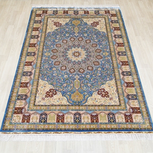 183x274cm Tapis aux États-Unis Nouveau tapis turc fait à la main fin <span class=keywords><strong>Nain</strong></span> Kashan Pile Hereke Tapis en soie - Product Image 2