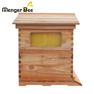 Kit de démarrage pour ruche en bois de sapin auto-drainant, 7 plateaux alvéolés, fenêtre d'observation, bec verseur de miel, joint queue d'aronde enduit de cire - Product Image 6