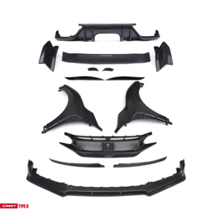 Kits de carrosserie pour <span class=keywords><strong>Honda</strong></span> civic <span class=keywords><strong>type</strong></span> R <span class=keywords><strong>2018</strong></span> 2019 2020 diffuseur de lèvre avant garde-boue et capot pour Civic <span class=keywords><strong>type</strong></span> R bodykit facelift - Product Image 6