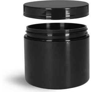 Envase Cilíndrico Transparente de Plástico PET para Cosméticos con Tapa Dorada de Rosca, Grado Alimenticio - Product Image 4