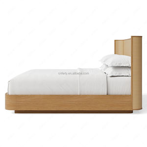 Ферли Современный японский стиль укрытие кровать ручной работы из массива дерева для спальни - Product Image 4