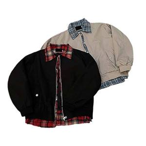 Finch Garments Co. Ltd. Fujian CN Fabricante Personalizado Chaqueta Bomber para Hombre Talla Grande Estilo Japonés de Pana y Poliéster con Patrón Liso - Product Image 1