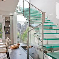 DAIYA – escalier incurvé en verre de sécurité avec balustrade personnalisée
