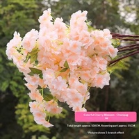 Branches de fleurs artificielles en soie, cerisier/pêcher, décorations de mariage, fleurs artificielles pour l'intérieur, sur pied ou au plafond