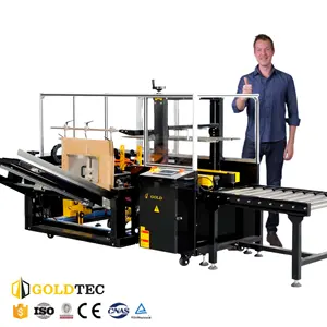 Fully Automatic Tape Box Case Carton Erector Machine With Hot Melt Glue