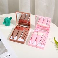 Petite quantité de LOGO personnalisation ensemble de pinceaux de maquillage de voyage petit mini kit de pinceaux de maquillage portable