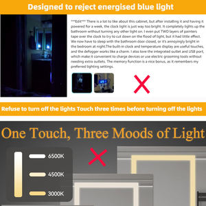 <span class=keywords><strong>Cabina</strong></span> a <span class=keywords><strong>specchio</strong></span> in alluminio a parete lavabo a doppio sportello camera da letto armadietto dei medicinali con LED - Product Image 6