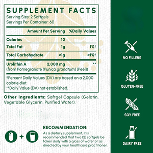 Vendite calde urolitina capsule vitamine integratore per un sano invecchiamento antiossidanti supporto mitocondriale per gli adulti per i neonati - Product Image 2