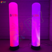 Publicité LED RVB Coloré Gonflable Pilier Gonflable Colonne Tube Gonflable Forcommercial Fête De Mariage Club Décoration