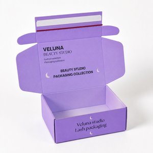 กล่องกระดาษลูกฟูกสีน้ำตาลรีไซเคิลรักษ์โลก พิมพ์ลาย UV พร้อมโลโก้ตามสั่ง สำหรับจัดส่งถุงเท้า - Product Image 1