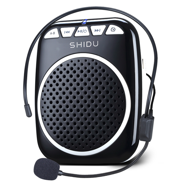 Shidu 10W Ultra Light Pocket Mini Size Loud Speaker Headset Microphone Rechargeable Portable Voice Amplifier for Teacher Coach