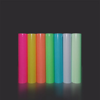 Film thermocollant (HTV) photoluminescent fluorescent PU lumineux, hautement personnalisable, facile à décoller pour vêtements – Nouveauté !
