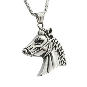 Horse Head Pendant <b>Titanium</b> Steel Animal Themed Men's Fashion Gift Jewelry Summer 2021 - Product Image 5