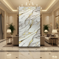 Panneaux muraux décoratifs intérieurs modernes en PVC effet marbre, très brillants, ignifuges, imperméables et résistants à l'humidité, fabriqués en Chine – Vente chaude