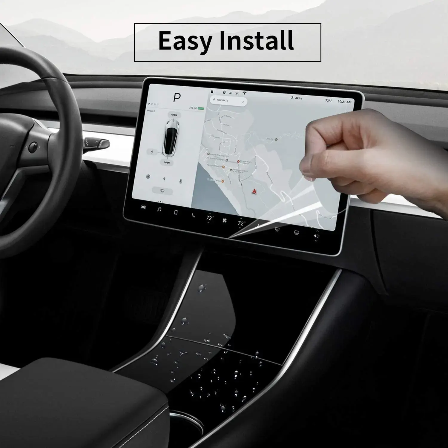 Auto Navigations-Bildschirmschutz für BMW X3 X5 Tesla 3/Y/X 9H Härte hohe Klarheit transparent Anti-Explosion Anti-Blendung kratz