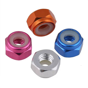 Écrou de blocage en alliage d'aluminium avec insert en nylon pour <span class=keywords><strong>voiture</strong></span> de course RC Mini 4WD, anodisé noir, hexagonal, anti-desserrage, en acier au carbone galvanisé au zinc de grade 6061 - Product Image 5