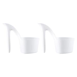 Ornamenti da tavolo per interni/esterni bianchi con tacco alto a forma di vaso di fiori Patio giardino arredo giardino casa fioriere - Product Image 3
