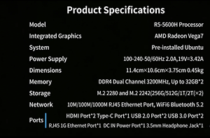 Nuevo Procesador de Datos con IA <span class=keywords><strong>IPollo</strong></span> Claw PC A1 <span class=keywords><strong>Mini</strong></span> R5-5600H, DDR4 3200MHz 32GB*2, Rendimiento Estable para Aplicaciones Industriales - Product Image 3