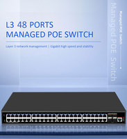 48-Port 10G Uplink 800W Layer 3 Managed Ethernet POE Switch 10/100/1000 Mbps 4 Port SFP jaringan Ethernet Switch untuk CCTV