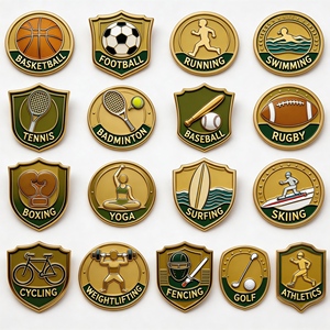 Pins de Solapa Personalizados de Esmalte para Voleibol, Tenis, Natación, <span class=keywords><strong>Boxeo</strong></span>, Insignias Metálicas con Impresión UV, Broches, Emblemas, Artesanía Metálica, Pins para Eventos de Equipo - Product Image 1