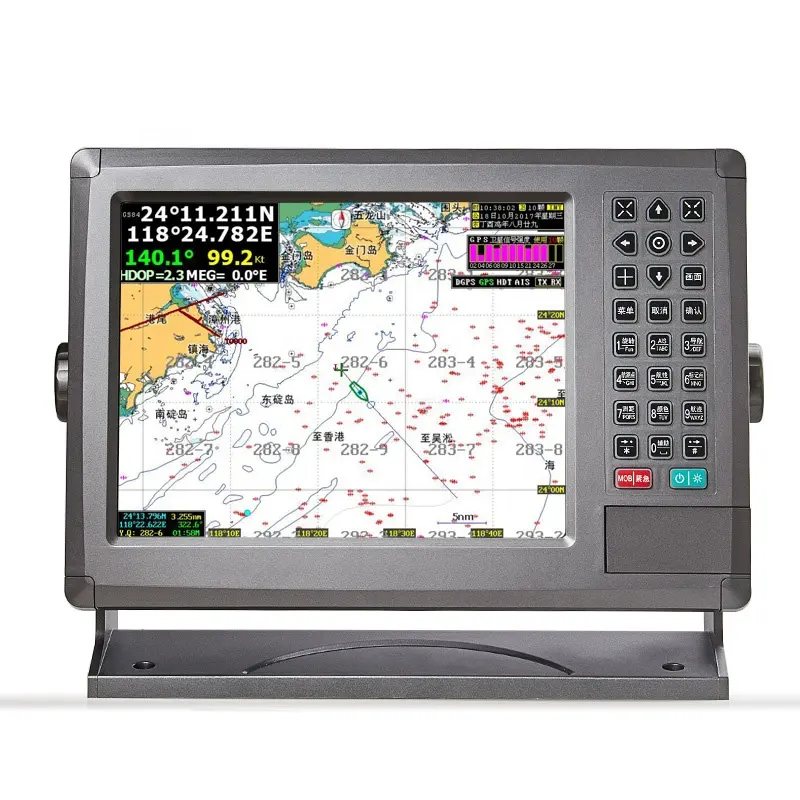 10.4-Inch Color LCD Screen Ipx6 Waterproof Fishing Marine Navigator