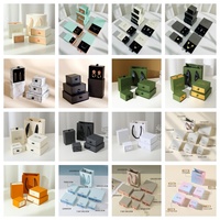 Boîte à bijoux en carton personnalisée avec logo, en stock, pour collier, bague, boucles d'oreilles, bracelet, emballage de bijoux, coffret de luxe pour bijoux