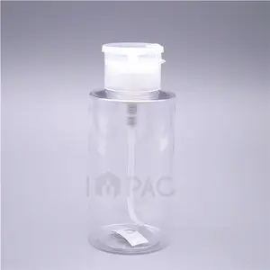 PET clear remover pump bottle with pump for nail polish removal 300ml