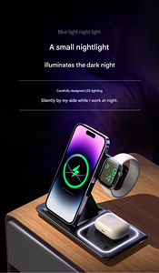Estación de Carga Inalámbrica Magnética Rápida PD 3 en 1 Plegable con Puerto Tipo-C para <span class=keywords><strong>iPhone</strong></span> 15/14/13/12 Pro/Max/<span class=keywords><strong>Plus</strong></span> para Watch 9/8/<span class=keywords><strong>7</strong></span>/6 - Product Image 3