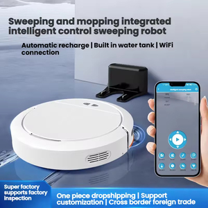 Robot aspirateur intelligent à batterie auto-chargeante en plastique, contrôlé par application Wi-Fi, pour nettoyage humide/sec, pour usage domestique - Product Image 5