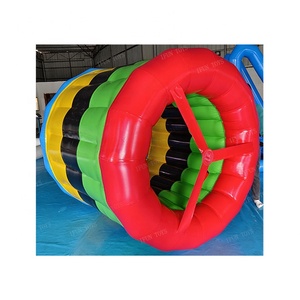 Jeux de construction d'équipe drôle roue de roulement de marche gonflable sur le sol roue de rouleau d'eau en verre jouets gonflables de roue de Hamster - Product Image 6
