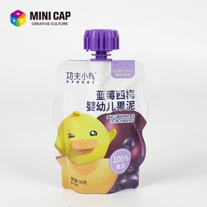 Purée <span class=keywords><strong>de</strong></span> fruits en sachet avec mini-capsule en forme <span class=keywords><strong>de</strong></span> briques <span class=keywords><strong>de</strong></span> construction, pour enfants et adultes en déplacement - Product Image 1