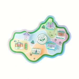 Synthetic Resin Stereoscopic Memorial Map <b>Refrigerator</b> Stickers Customized City Attractions Magnetic Cartoon Creative Business - Product Image 1