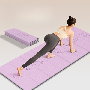 Faltbare Yogamatte Rutschfeste Verdickte TPE-Matte für Yoga Fitness Übungen Tanzmatte für Schlaf und Erholung - Product Image 2