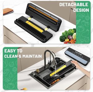 Wholesale Automatic Household Kitchen 80Kpa <b>Vacuum</b> <b>Food</b> <b>Sealer</b> Machine With Built-In Sliding Cutter and Roll Bag - Product Image 6