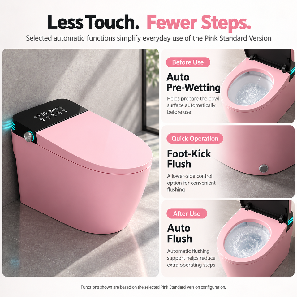 Luxury Intelligent Water Closet Smart Bidet Toilet Automatic Operation ...