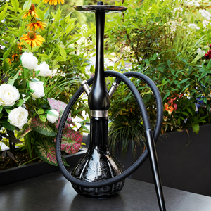 Cachimba Decorativa de Lujo, Juego de Pipa de Agua para Shisha, Base de Vidrio Grabado, Vástago de Metal, Multicolor, Estilo Regalo para el Hogar o Salón - Product Image 1