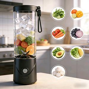 Wholesale 16oz 20oz Portable Blender USB Rechargeable Cordless 6 Blades Ice Crushing Fruit Juicer Outdoor Smoothie <b>Maker</b> - Product Image 3