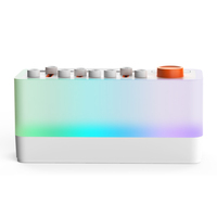 Draagbare slimme wekker met speaker, RGB-nachtlampje en digitale white noise-geluidsmachine voor slaapkamer en kantoor