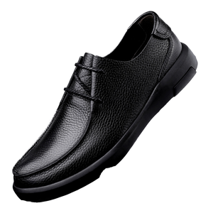 Mocassins pour hommes en cuir véritable à lacets, semelle EVA antidérapante, fabrication OEM pour affaires - Product Image 1