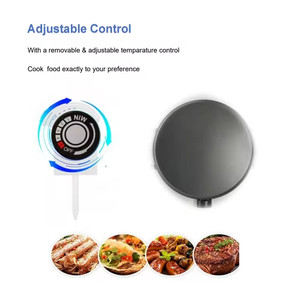 Household Multifunctional Mogogo Injera Non-stick 1700W Thermostat Egg Fry Grill Cooking Cake Pancake Pizza Baking <b>Pan</b> - Product Image 6