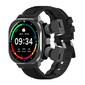 Montre connectée TWS pour homme AIMB-Z19 Fashion Factory 2 en 1 avec écran TFT, suivi de la fréquence cardiaque, appels Bluetooth, musique et écouteurs sans fil - Product Image 1