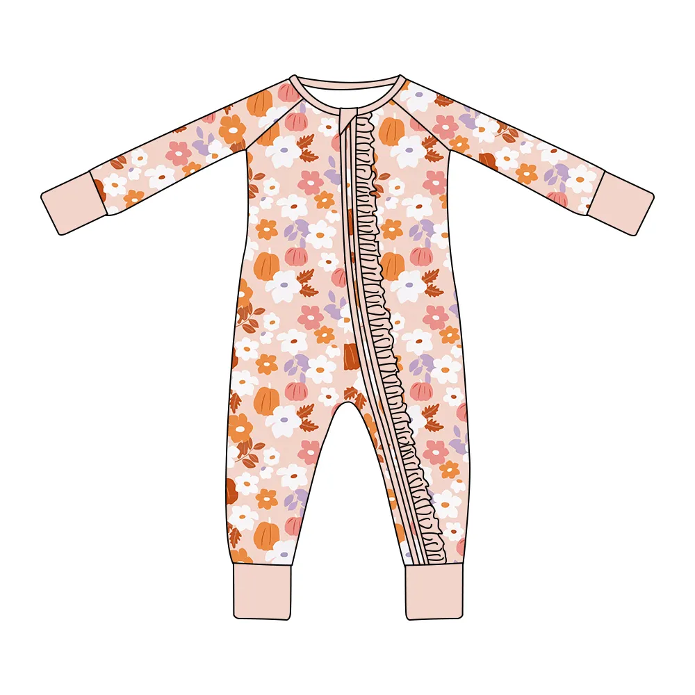 Bio-Babybekleidung individueller Strampler Digitaldruck Bio-Bambus Baumwolle Kinder ärmelloser Gesamtanzug und Einteiler