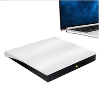 Drive CD Eksternal USB 3.0 Portabel CD/DVD +/-Rw Drive Slim DVD Rom Rewriter Burner untuk Laptop Desktop PC Optical Drive
