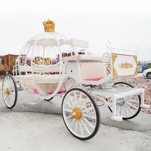 卸売電気美しいシンデレラカボチャ馬車/結婚式の馬車/電気シンデレラ馬のない馬車