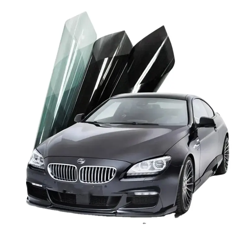 ฟิล์มติดหน้าต่างรถยนต์เซรามิกนาโนกันแสง UV ฟิล์มติดหน้าต่างรถยนต์โพลาไรซ์พลังงานแสงอาทิตย์