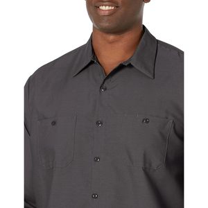 Vêtement de travail industriel personnalisé Combinaison solide à manches longues Salopette respirante en soie et polyester Paquet de X-Large-2 de charbon de bois Solide personnalisé - Product Image 1