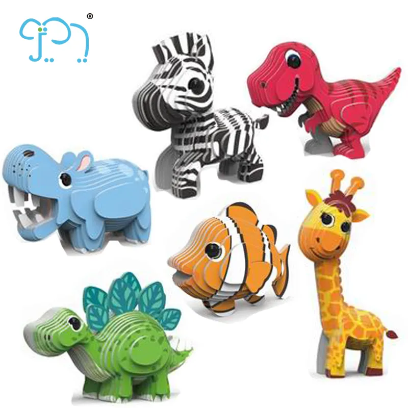 2023 New Arrival Wooden Animal 3D Puzzle Jigsaw Unique Shape Jigsaw Pieces Best Gift Toys For Kids