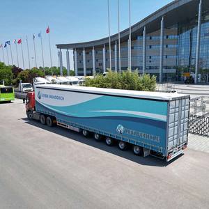Semi-<span class=keywords><strong>remorque</strong></span> à rideaux en tissu PVC de 120 mètres cubes, 5 essieux, suspension pneumatique, avec une performance d'étanchéité élevée - Product Image 3