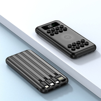 Batterie externe magnétique sans fil avec câble intégré pour chargeur portable à clip dorsal compatible 20 000 mAh / Sorties Type-C/USB
